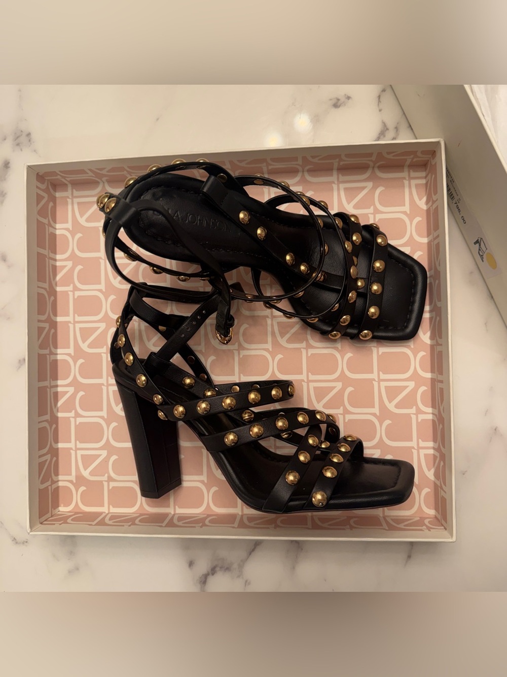 Ulla Johnson Studded Heeled Sandals —Bijou 95MM Studded Leather Sandals